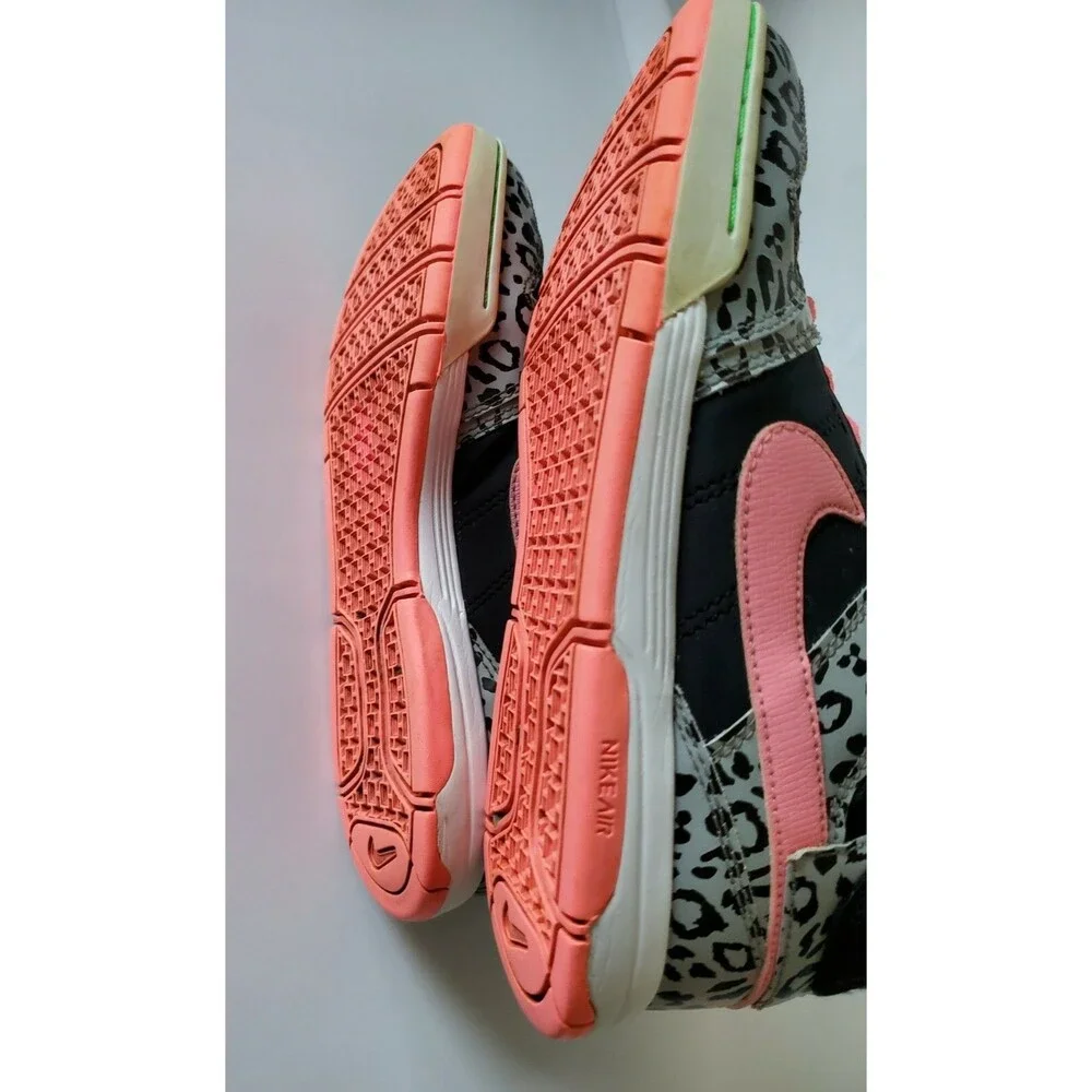 Nike Air Morgan 2 Mid Gray Cheetah Black Green Pink 407479-062 Women's sz 7.5